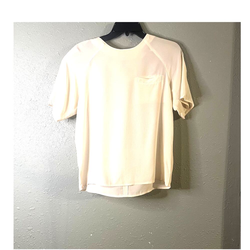 Vtg Laura & Jane Collection Womens Silk Blouse w/Pocket M Old Money Workwear